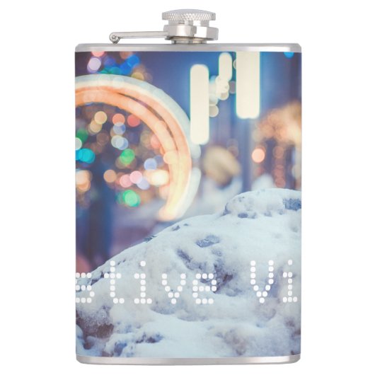 雪と冬の光 フラスク (正面)