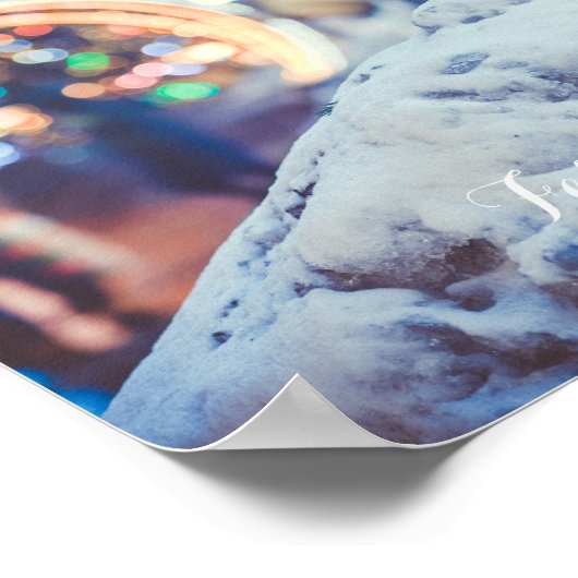 雪と冬の光 ポスター (角)