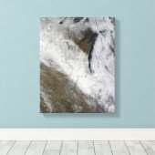 雪と寒さの衛星表示 キャンバスプリント (インサイチュ (ウッドフロア))