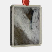 雪と寒さの衛星表示 メタルオーナメント (右)