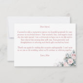 雪と愛のウィンターブライダルシャワー　雪の松 サンキューカード (裏面)