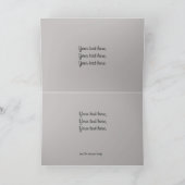 雪と星に紫色のノスタルジアホーム輝く サンキューカード (内部)