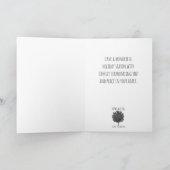 雪と木々の平和詩のホリデーカード シーズンカード (内部)