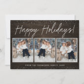 雪と木のぬくもり ミニマルな3つの写真 シーズンカード (正面)