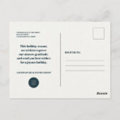 雪と松  |祝日素朴の挨拶 ポストカード (裏面)