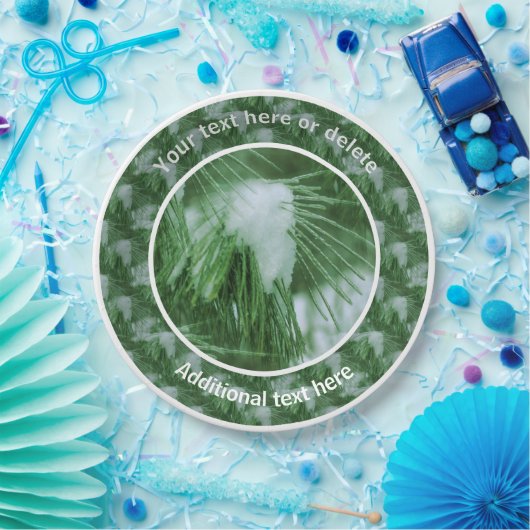 雪と氷のパーティーに針を打つパーソナライズされた ペーパープレート (パーティー)