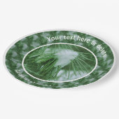 雪と氷のパーティーに針を打つパーソナライズされた ペーパープレート (アングル)