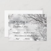 雪と氷の冬の招待状 + メニュー (正面/裏面)