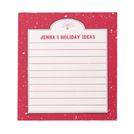 雪と赤のカスタムショッピングまたはアイディアノート ノートパッド