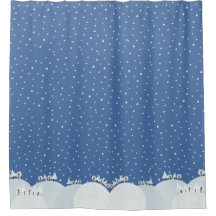 雪と雪が舞う穏やかな冬の森