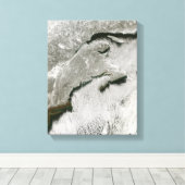 雪と雲の通り キャンバスプリント (インサイチュ (ウッドフロア))