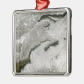 雪と雲の通り メタルオーナメント (左)