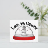 雪にまかせ、雪の球体 シーズンポストカード (スタンド正面)