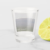 雪によっておおわれるMauna Kea ショットグラス (裏面)