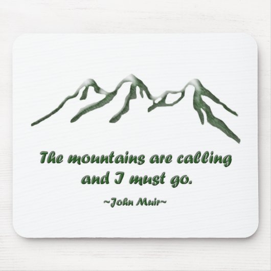 雪によってひっくり返されるmtnsは… J Muirを呼んでいます マウスパッド (正面)