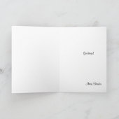 雪によって塵を払われるもみの（鳥）ショウジョウコウカンチョウ シーズンカード (内部)