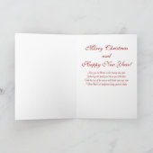 雪によって満たされる分野の冬の景色のメリークリスマス シーズンカード (内部)