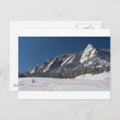 雪によってFlatironsの大きい石のコロラド州の塵を払われるパノラマ ポストカード (正面/裏面)