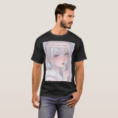 雪にキスされた天使 銀髪 冬の美意識 グラ Tシャツ (正面フル)
