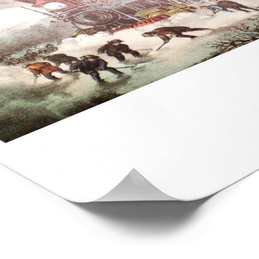 雪に囲まれた列車のポスター ポスター (角)