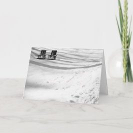 雪に埋もれた2つの椅子 カード