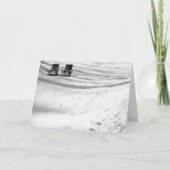 雪に埋もれた2つの椅子 カード (正面)