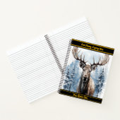 雪に威厳のある覆われた森の中で誇らしげに立ち尽くす ノートブック (内部)