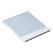 雪に小さな冬の木の氷の青い水玉模様 ノートパッド (アングル)