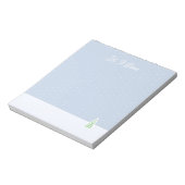 雪に小さな冬の木の氷の青い水玉模様 ノートパッド (回転)