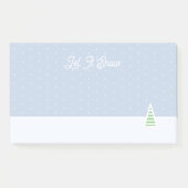 雪に小さな冬の木の氷の青い水玉模様 ポストイット (正面)