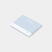 雪に小さな冬の木の氷の青い水玉模様 ポストイット (アングル)