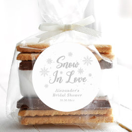 雪に恋するホワイトウィンター ブライダルシャワー ラウンドシール