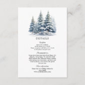 雪に恋する冬の松林の詳細 エンクロージャーカード (正面)