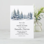 雪に恋する冬の松林 ブライダルシャワー 招待状 (スタンド正面)