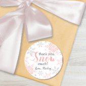 雪に感謝OneDerlandピンク雪 ラウンドシール