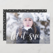 雪に手書きの休日 |写真 シーズンカード (正面/裏面)