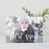 雪に手書きの休日 |写真 シーズンカード (スタンド正面)