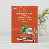 雪に木が積もったクリスマストラック 招待状 (スタンド正面)