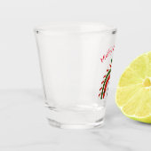 雪に染まるクリスマスレインボー ショットグラス (左)