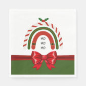 雪に染まるクリスマスレインボー スタンダードランチョンナプキン (正面)