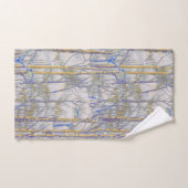 雪に樺の木林を持つ冬の風景 バスタオルセット (ハンドタオル)