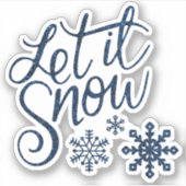 雪に氷のような青い輪郭を付ける シール (正面)