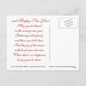 雪に満ちたフィールド冬の風景 シーズンポストカード (裏面)