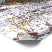 雪に照らされた森林草原 ポスター (角)