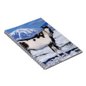 雪に立っているペンキの馬 ノートブック (右側)