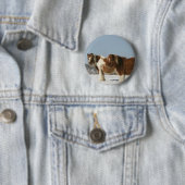 雪に立っているミニチュア馬 缶バッジ (インサイチュ)