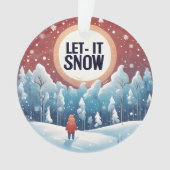 雪に美しいヴィンテージ オーナメント (正面)