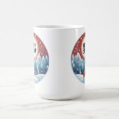 雪に美しいヴィンテージ コーヒーマグカップ (中央)