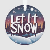 雪に美しい冬のワンダーランド オーナメント (裏面)