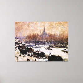 雪に覆われたアムステルダム キャンバスプリント
